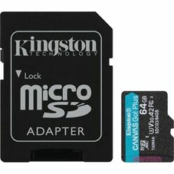 Kingston Canvas Go! Plus 64 GB Class 10/UHS-I (U3) microSDXC - 170 MB/s Read - 90 MB/s Write