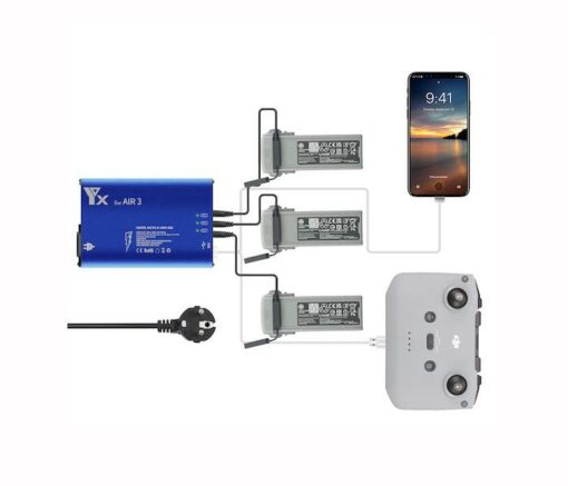 5-in-1 aluminum alloy charger for DJI Air 3