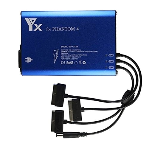 Chargeur De Voiture 3 En 1 Pour Drone DJI Phantom 4 Pro - Recharge 2 Batteries + La Télécommande En Même Temps - Parfait Pour Les Voyages