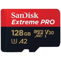 SanDisk Extreme Pro 128 GB klasse 10/UHS-I (U3) microSDXC - 170 MB/s lezen - 90 MB/s schrijven