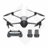 Drone with remote control and batteries