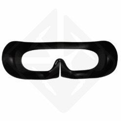 Masque en plastique noir, accessoire de déguisement.