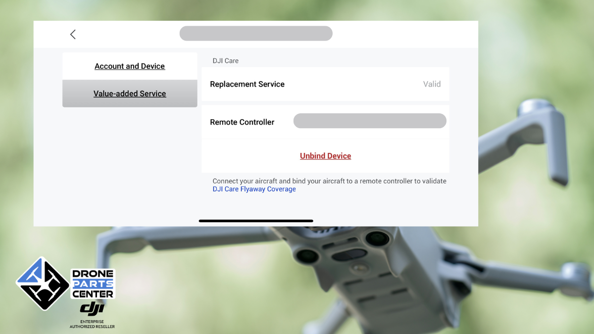 DJI Care Service Management Interface
