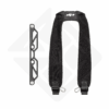 Support noir et sangle pour sac ou équipement.