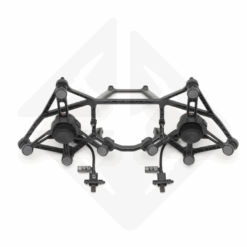 Complex black structure made of technical material.
