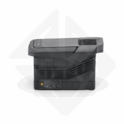 Grey battery with plastic housing.