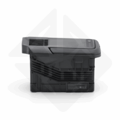 Large capacity grey battery on white background.