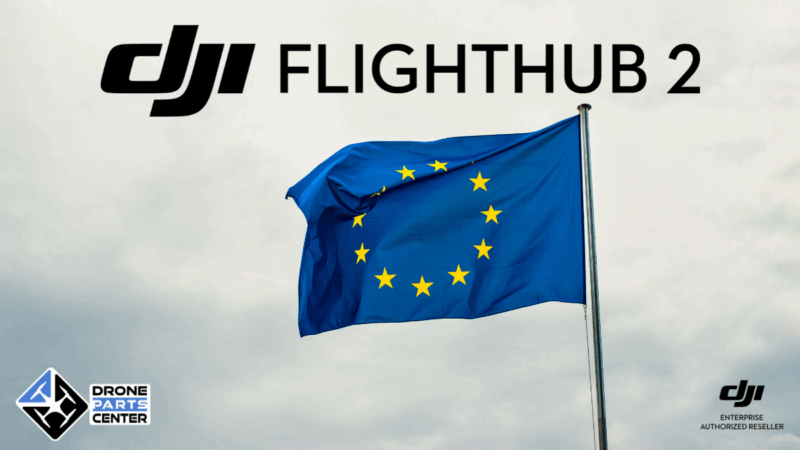 European flag flying under the cloudy sky.