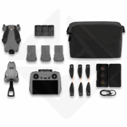 Complete accessories for drones: batteries, propellers, pannier, controller.