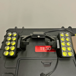 Rugged LED lighting on black TE30 housing.