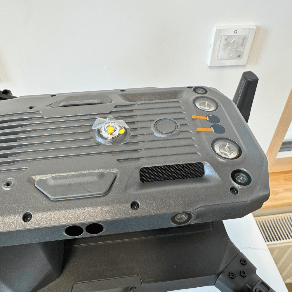 Close-up of the DJI remote controller